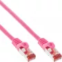 InLine patchkabel S/FTP PiMF Cat.6 250MHz PVC koper pink 0,25 m