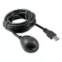 InLine USB 3.2 Gen.1-kabel USB Type-A M / A F + stroom, met standaard, zwart, 2 m