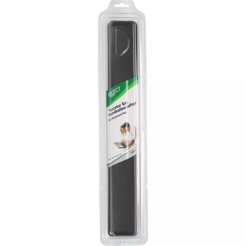 InLine 55454S Gel polssteun voor toetsenbord, zwart, 464x60x23 mm