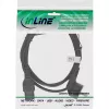 InLine netkabel, CEE7/7 afgewinkeld naar C15 recht, 3 x 1mm², zwart, 3m