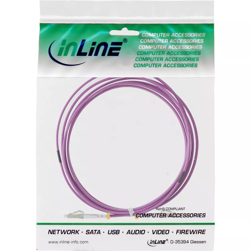 InLine glasvezel-duplexkabel LC/LC 50/125µm OM4 50m, 50 m, OM4, 2x LC, 2x LC