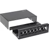 InLine desktop consolidatiepuntdoos 8x Keystone RJ45, metaal, zwart RAL9005