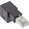 InLine patchkabel-adapter Cat.6A, RJ45 stekker / bus, 90° naar beneden afgewinkeld