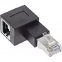 InLine patchkabel-adapter Cat.6A, RJ45 stekker/bus, 90° naar links afgewinkeld