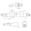 InLine patchkabel-adapter Cat.6A, RJ45 stekker/bus, 90° naar links afgewinkeld