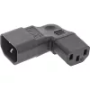 InLine netadapter IEC 60320 C14/C13, links/rechts afgewinkeld, 3-polig IEC-apparaat