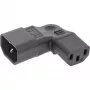 InLine netadapter IEC 60320 C14/C13, links/rechts afgewinkeld, 3-polig IEC-apparaat