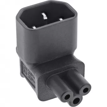 InLine stroomadapter IEC 60320 C14 / C5, op-/afgewinkeld, 3-polig IEC-apparaat