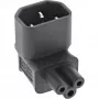 InLine stroomadapter IEC 60320 C14 / C5, op-/afgewinkeld, 3-polig IEC-apparaat