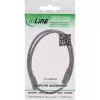 InLine DC-verlengkabel, DC-stekker/bus 5,5x2,5mm, AWG 18, zwart 0,5m