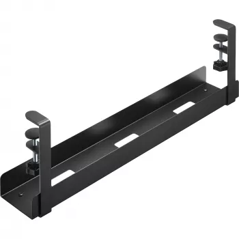 InLine kabelgeleidingsrail, voor montage onder het bureau, met schroefklemmen, zwart