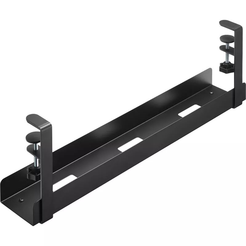 InLine kabelgeleidingsrail, voor montage onder het bureau, met schroefklemmen, zwart