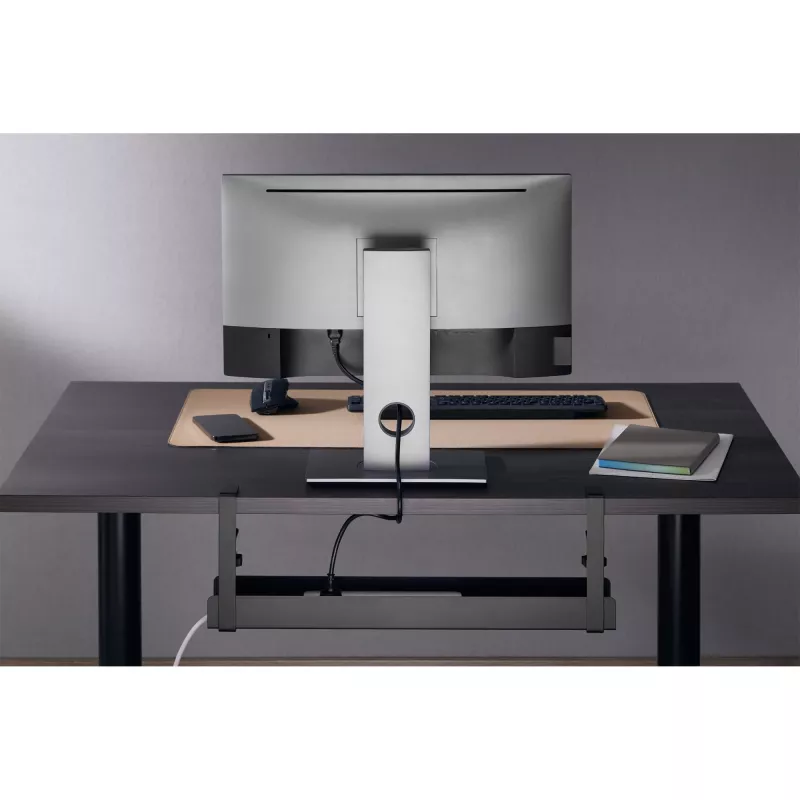 InLine kabelgeleidingsrail, voor montage onder het bureau, met schroefklemmen, zwart