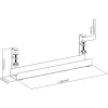 InLine kabelgeleidingsrail, voor montage onder het bureau, met schroefklemmen, zwart