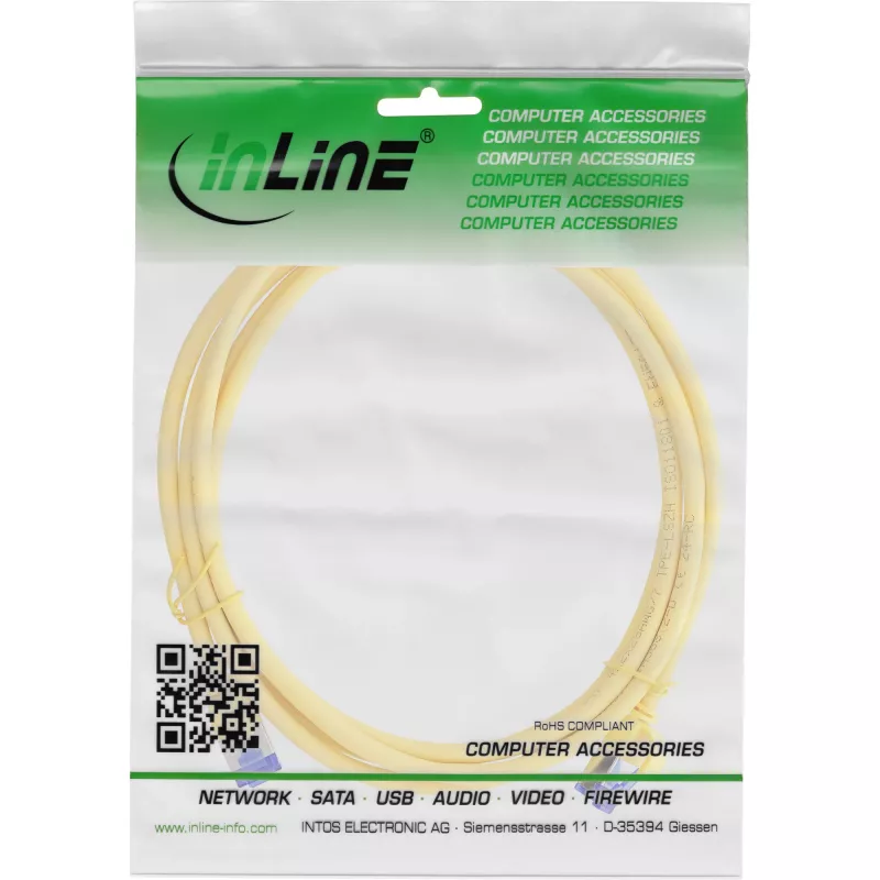InLine 74914Y netwerkkabel geel 1,5 m Cat6a S/FTP (S-STP)