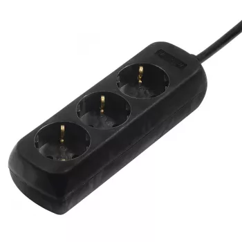 Hama 00108841 overspanningsbeveiliging zwart 3 AC-stopcontact(en) 230 V 3 m