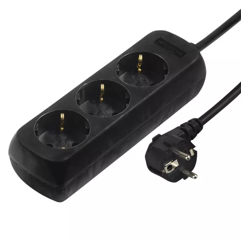 Hama 00108841 overspanningsbeveiliging zwart 3 AC-stopcontact(en) 230 V 3 m