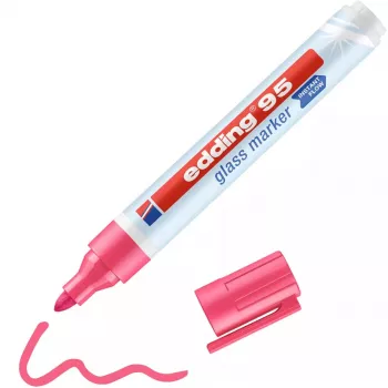 Glasmarker Edding 95 ronde punt roze