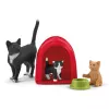 Playset Schleich FARM WORLD speelplezier voor lieve katten