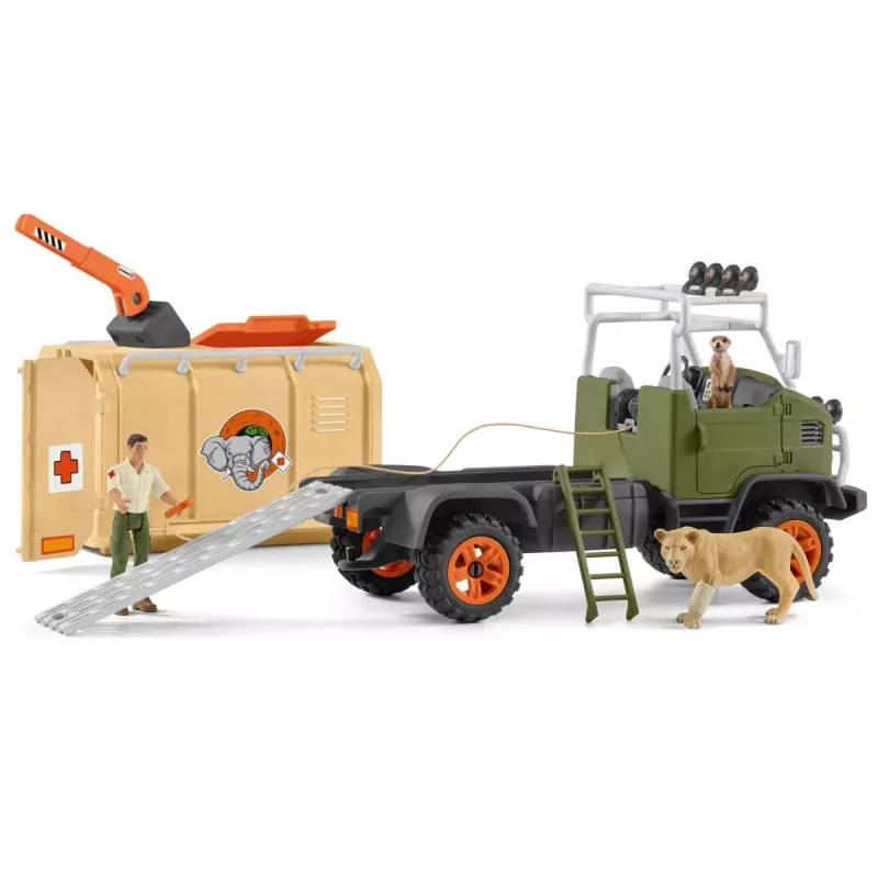 Grote dierenreddingsvrachtwagen Schleich WILD LIFE 42475