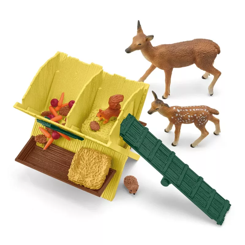 Bosdieren set Schleich 42658S kleurrijke voeraccessoires