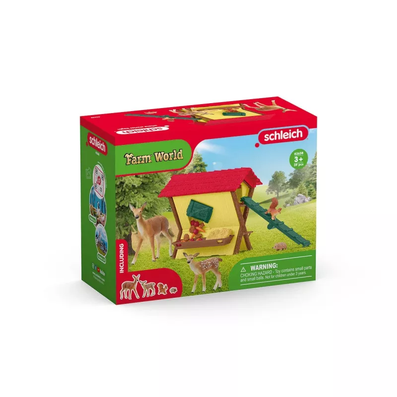 Bosdieren set Schleich 42658S kleurrijke voeraccessoires