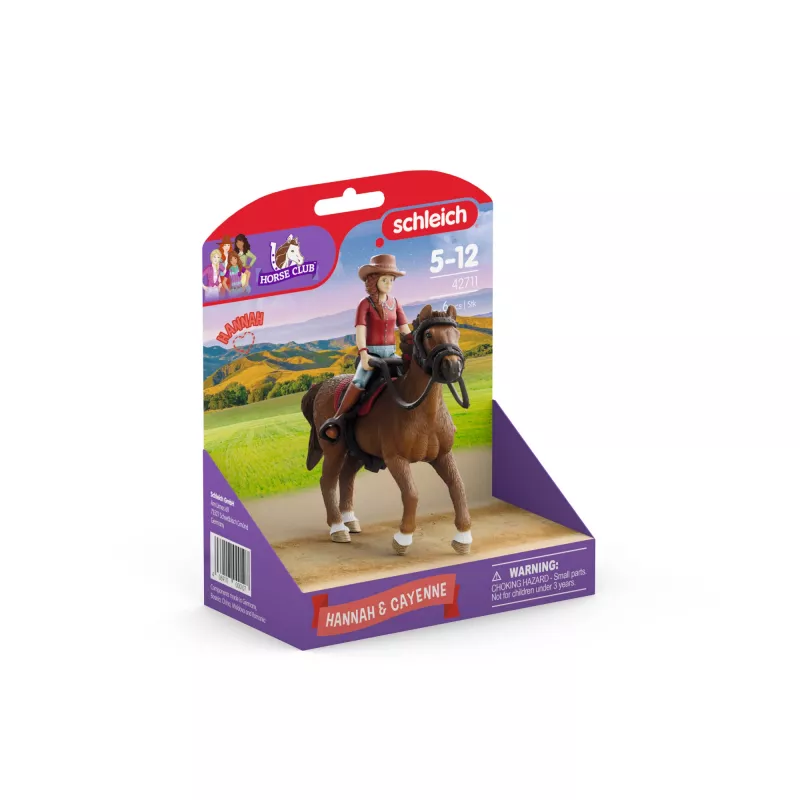 schleich HORSE CLUB Hannah & Cayenne, 5 jaar, paarden, veelkleurig