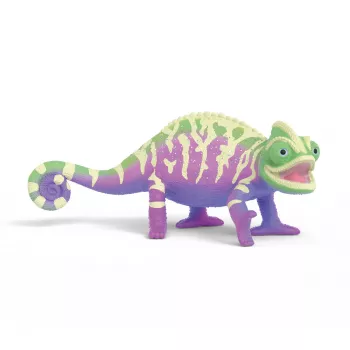 schleich Caspar het kameleon in regenboogkleuren, 3 jaar, veelkleurig, kunststof