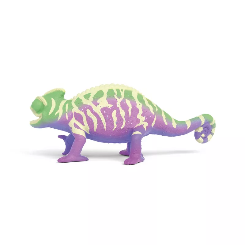 schleich Caspar het kameleon in regenboogkleuren, 3 jaar, veelkleurig, kunststof