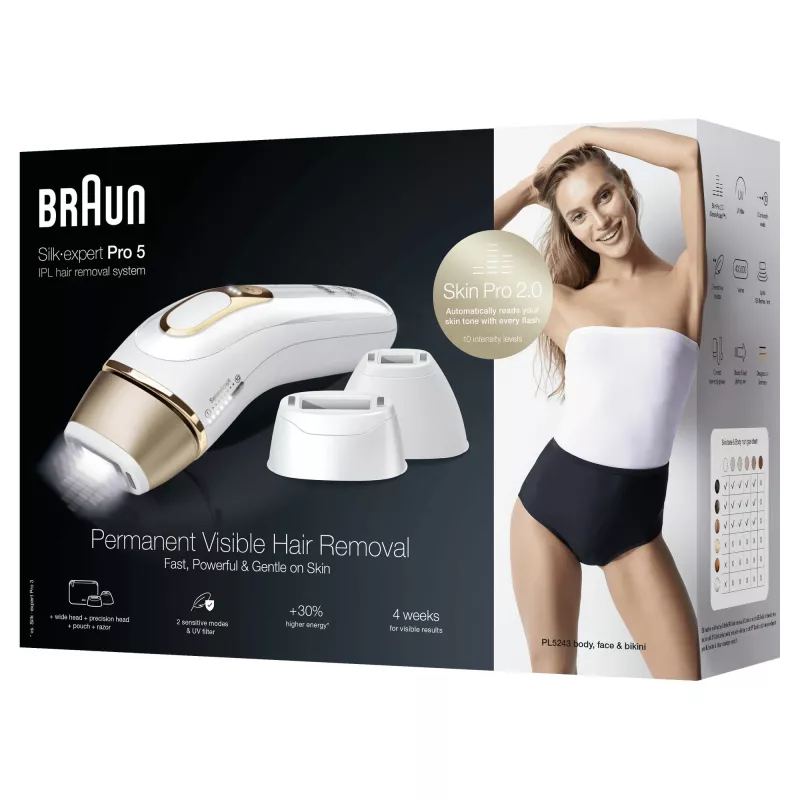 Braun Silk-expert Pro 5 PL5243 Intense Pulsed Light (IPL) goud, wit
