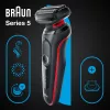 Braun Series 5 51-R1200S herenscheerapparaat foil-scheerapparaat trimmer zwart, rood