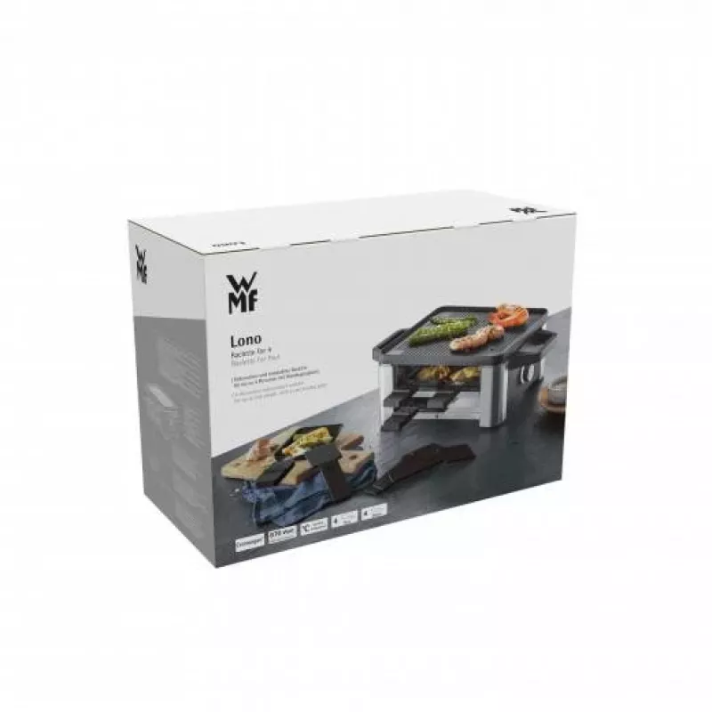 WMF 61.3024.5155 raclettegrill 4 personen zwart, roestvrijstaal