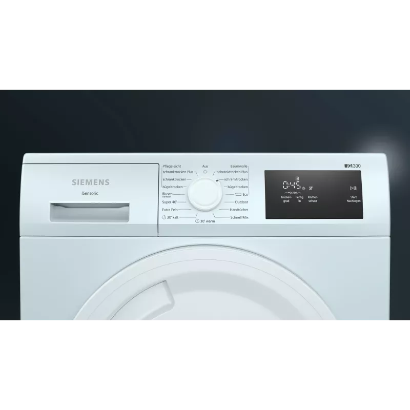 Siemens iQ300 WT43H003 wasdroger vrijstaand frontlader 7 kg wit