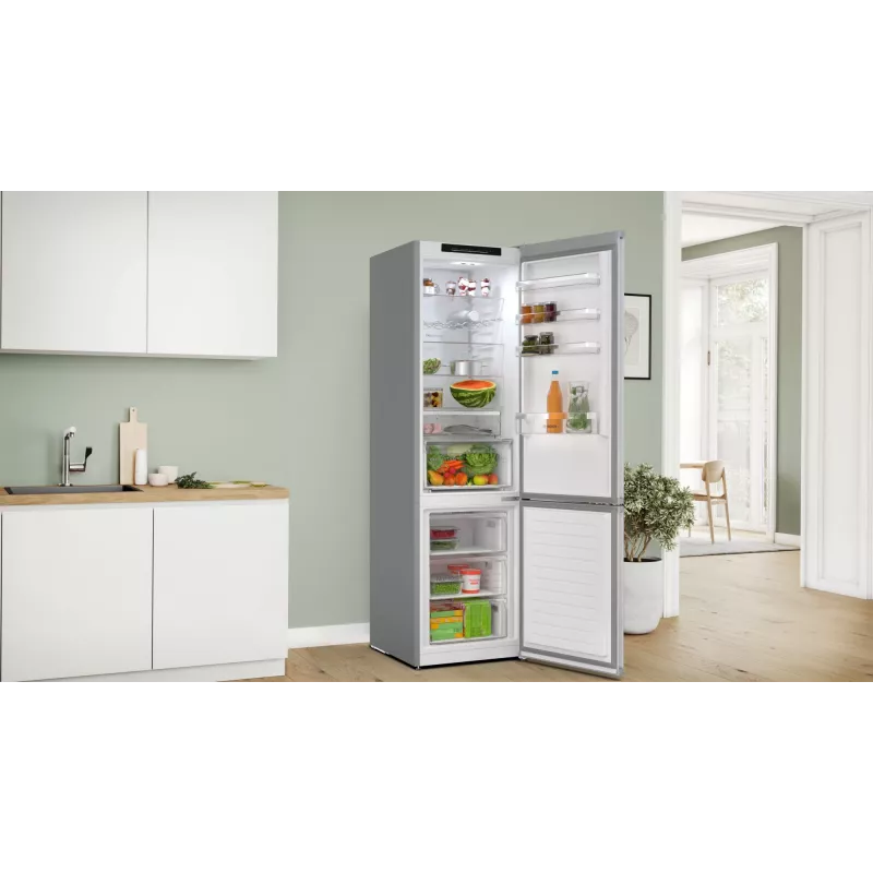 Bosch Serie 4 KGN392LAG Koel-vriescombinatie Vrijstaand 363 L Metallic