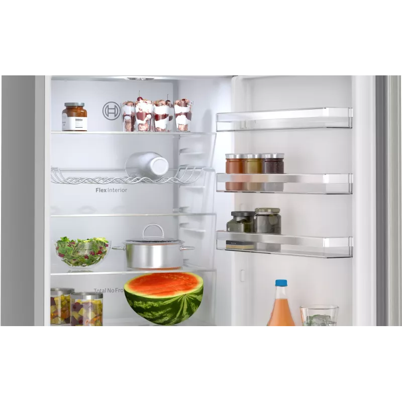 Bosch Serie 4 KGN392LAG Koel-vriescombinatie Vrijstaand 363 L Metallic