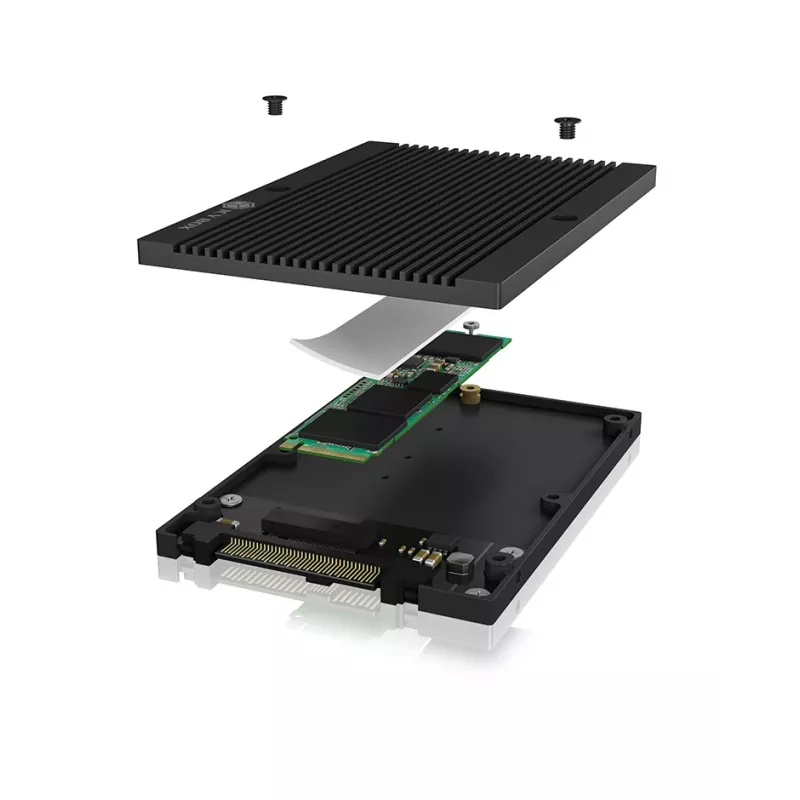 ICY BOX IB-M2U04 SSD-behuizing zwart 2,5 inch