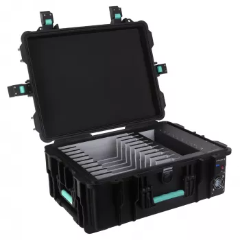 DEQSTER 10-744120 mobiele oplader tablet zwart AC snelladen binnen, buiten