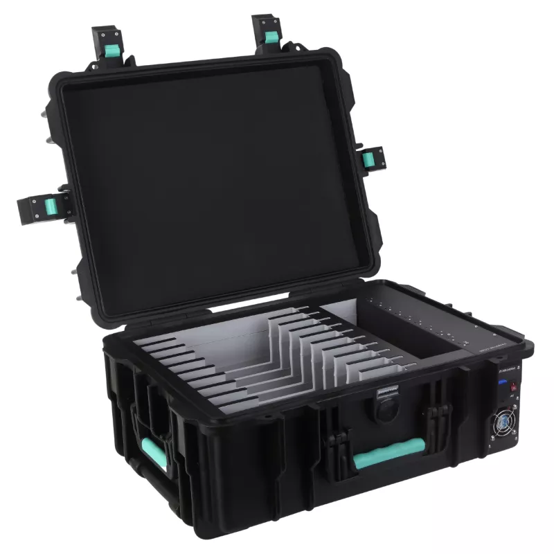 DEQSTER 10-744120 mobiele oplader tablet zwart AC snelladen binnen, buiten