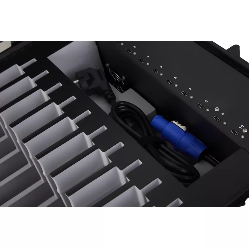 DEQSTER 10-744120 mobiele oplader tablet zwart AC snelladen binnen, buiten