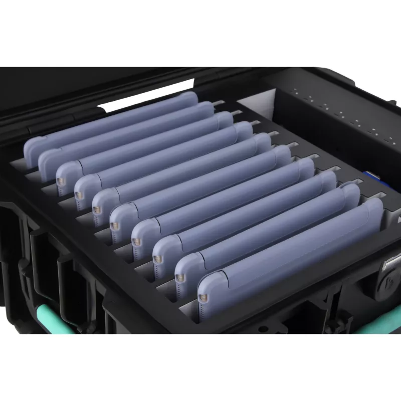 DEQSTER 10-744120 mobiele oplader tablet zwart AC snelladen binnen, buiten