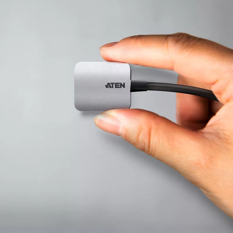 ATEN USB-C-naar-VGA-adapter, USB Type-C, VGA (D-Sub), stekker, bus, recht, recht