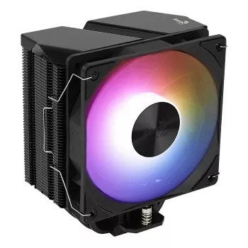 Luchtkoeler AEROCOOL Rime 4 120 mm ventilator met hydraulische lagering, 4 heatpipes, TDP 230 W, zwart