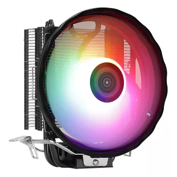 Luchtkoeler AEROCOOL Rave 3 FRGB 120 mm zwart wit — 3 heatpipes, ARGB, hydraulische lagering, 1800 tpm