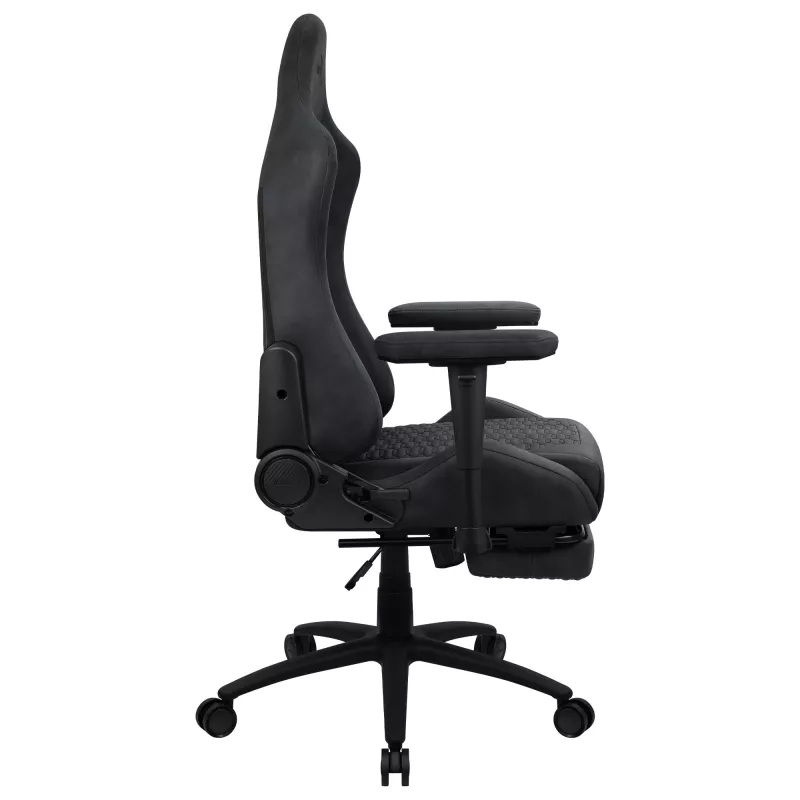 Universele gamingstoel AEROCOOL ROYALSLATEGR — gevoerde zitting, grijs, stalen frame, max. gebruikersgewicht 150 kg