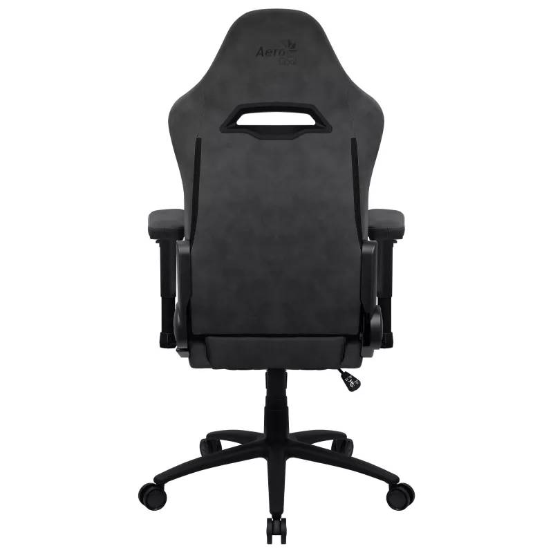 Universele gamingstoel AEROCOOL ROYALSLATEGR — gevoerde zitting, grijs, stalen frame, max. gebruikersgewicht 150 kg