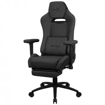 Aerocool ROYALASHBK premium ergonomische gamingstoel met voetsteun Aeroweave-technologie zwart