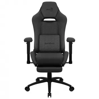 Aerocool ROYALASHBK premium ergonomische gamingstoel met voetsteun Aeroweave-technologie zwart