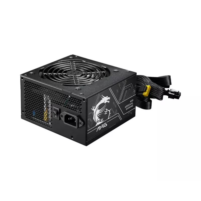 Voeding MSI MAG A750BN PCIE5 II 750 W, 24-pins ATX, non-modulair, 80 PLUS Bronze, 120 mm ventilator, zwart