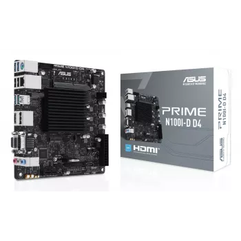 Moederbord ASUS PRIME N100I-D D4, Intel chipset, NA socket, mini ITX
