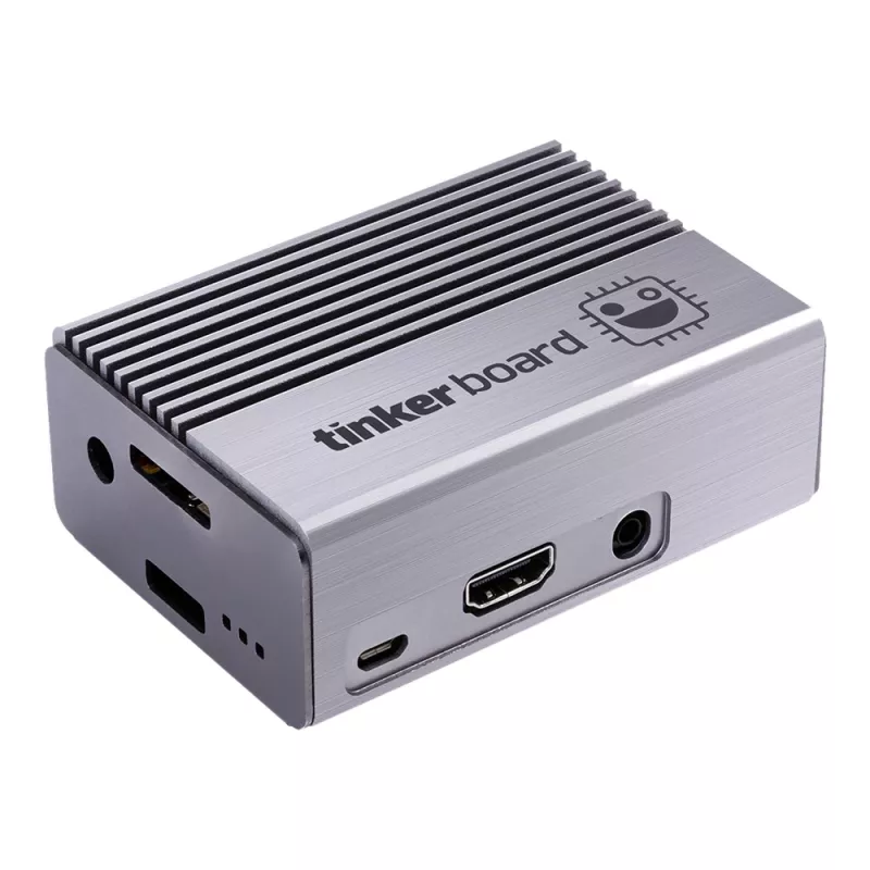 Computerbehuizing ASUS Tinker Fanless – aluminium, zilver, passief gekoelde behuizing